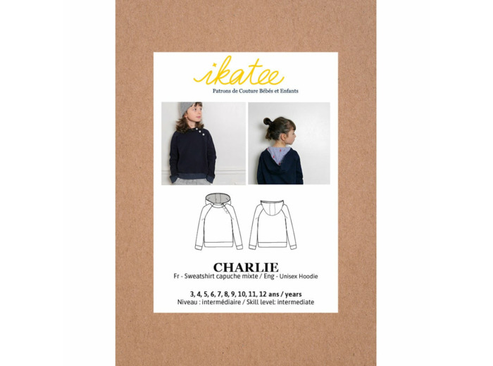 Ikatee – Patron Enfant Sweat "Charlie" de 3 ans à 12 ans