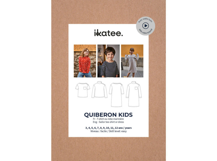 Ikatee – Patron Enfant Tee-shirt et Robe Marinière "Quiberon KIDS de 3 à 12 ans