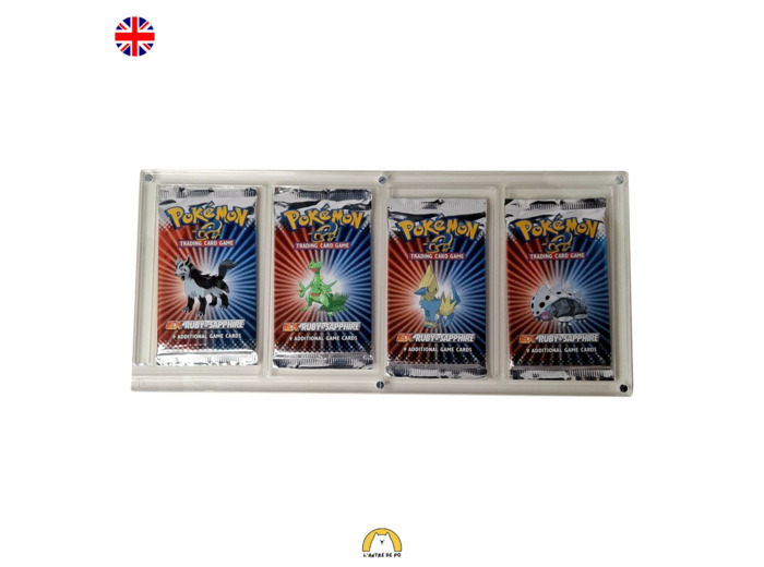 Pokémon - Artset EX Rubis & Saphir - 4 boosters anglais avec présentoir acrylique - 2003