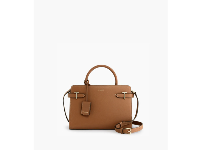 Sac à main moyen modèle Emilie en cuir grainé