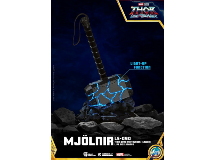 THOR Love and Thunder Statue Master Craft Mjolni 1/1 replique taille réel