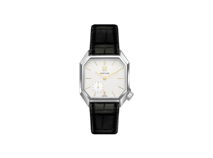 Montre March LA.B Mansart Automatique Petite Seconde - Shelter - Alligator Noir