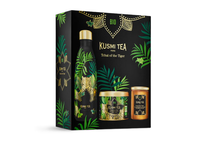 Coffrets & Assortiments Coffret Tchai of the Tiger bio - Boîte 100g + bouteille 50cl + gelée