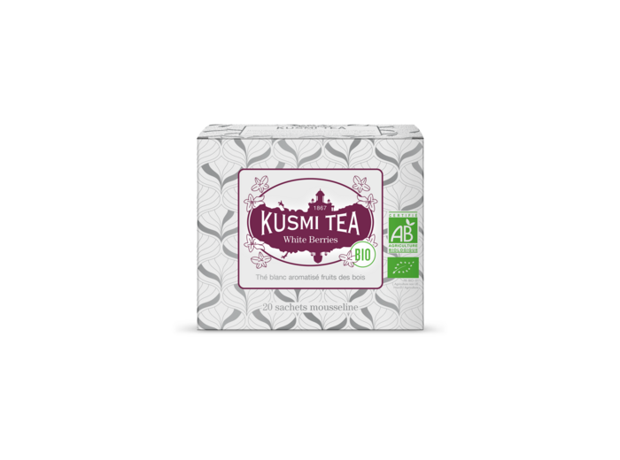 Thés Aromatisés Blancs White Berries bio - Etui 20 sachets mousseline - 40gr