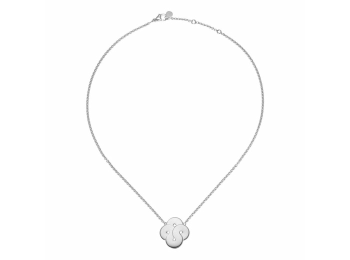 Collier Arthus Bertrand Enlacé 1 motif sur chaîne forçat argent rhodié