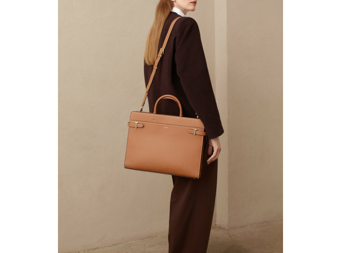 Porte document 15" Emilie en cuir grainé