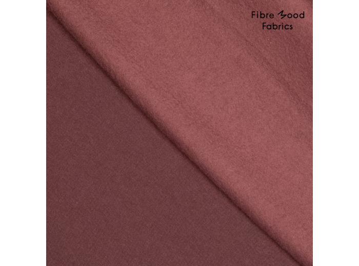 Fibre Mood - Tissu Jersey Sweat de Coton Gratté "Boréal" Uni Couleur Marron