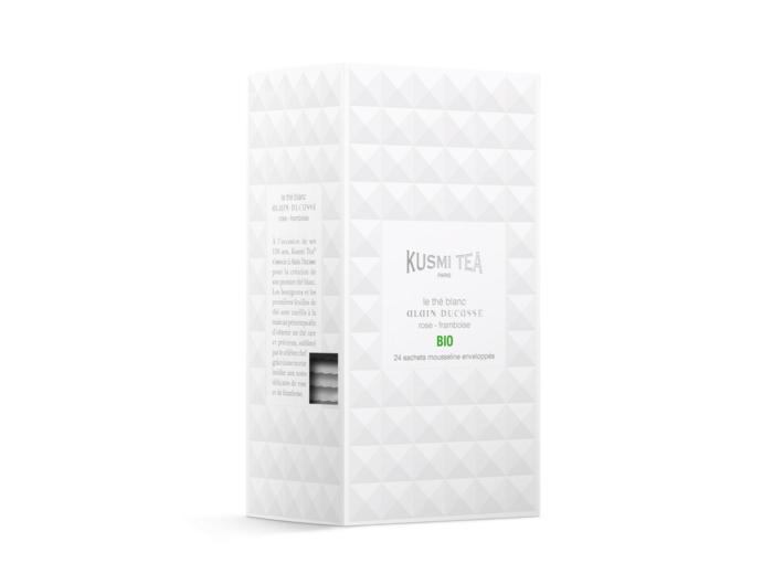 Thés Aromatisés Blancs Le thé blanc Alain Ducasse Bio- Etui carton 24 sachets mousseline- 48g