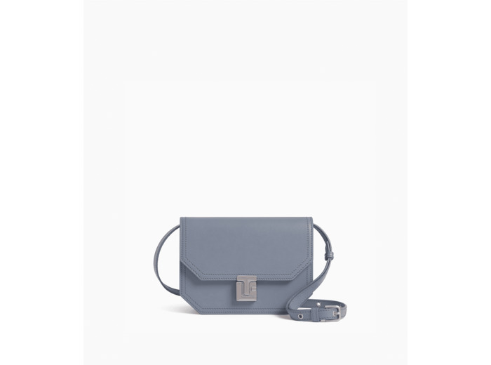 Petit sac bandoulière Rose en cuir lisse