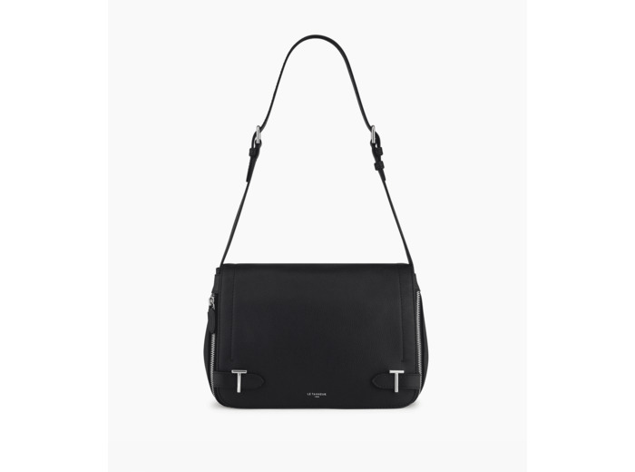 Sac bandoulière moyen modèle Simone en cuir grainé