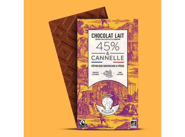 Lait 45% Bio & Cannelle 80g