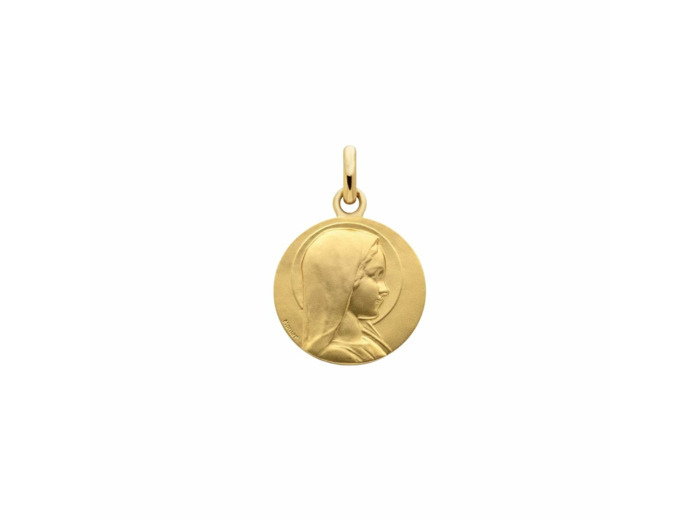 Médaille Arthus Bertrand Vierge Jeune en or jaune sablé