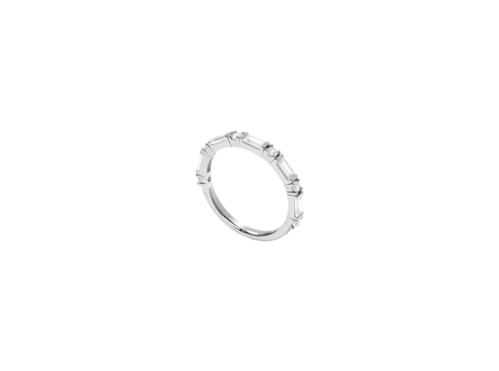 Bague Murat Façades en argent rhodié et oxyde de zirconium