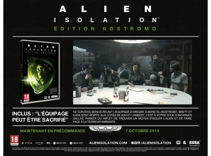 Jeu PC Aliens - Isolation - Edition Nosttromo
