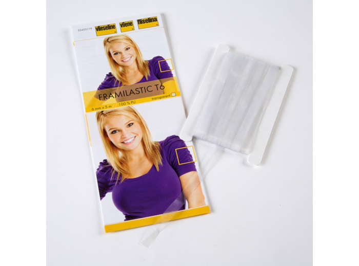 Vlieseline - Bande Transparente Framilastic T6 pour Volants et Fronces (6 mm x 5 m)