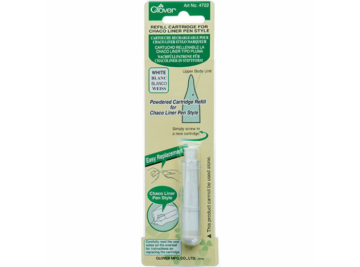 Clover – Recharge pour Stylo Marqueur "Chaco Liner" Coloris Blanc