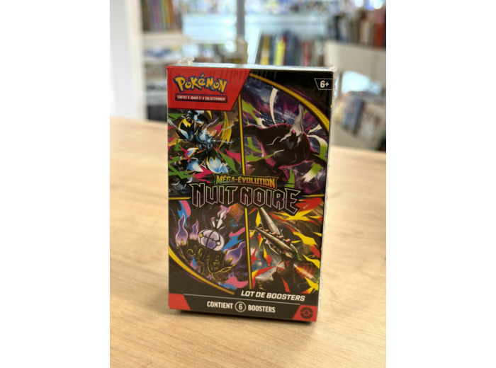 Pokémon - Lot de boosters Méga - Évolution – Nuit Noire (6 boosters)