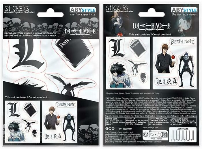 DEATH NOTE Stickers Death Note 16 x 11 cm