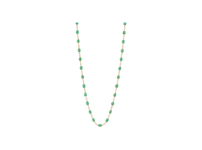 Collier Gigi Clozeau Classique en or rose et résine menthe, 45cm