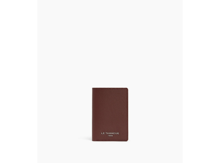Porte cartes vertical Emile en cuir signature T