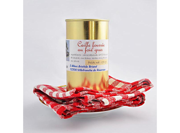 Caille fourrée au foie gras 190 g