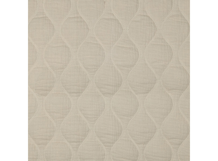 Sélection Coup de coudre - Tissu Double Gaze de Coton Matelassé Uni Couleur Ecru