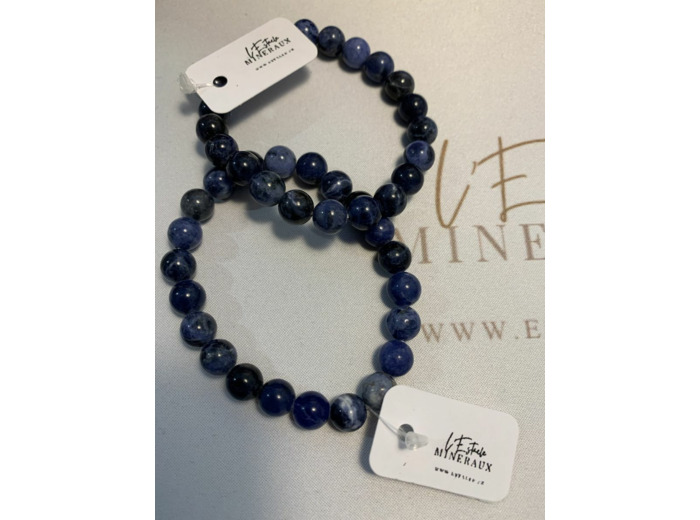 Bracelet en Sodalite de 8 mm