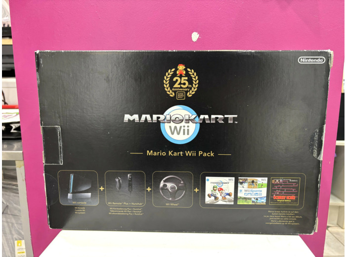 Console Nintendo Wii noire Pack Mario kart Wii Sports Donkey Kong Original
