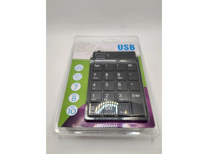 Pavé numérique USB Slim noir