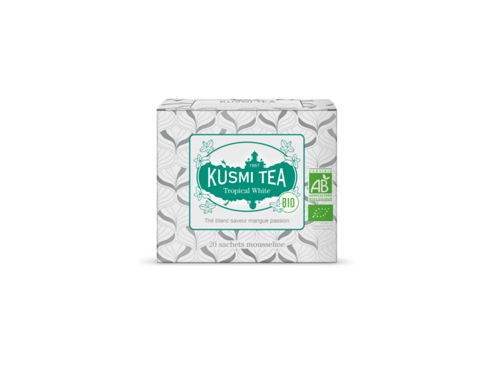 Thés Aromatisés Blancs Tropical White Bio - Etui 20 sachets mousseline - 40gr