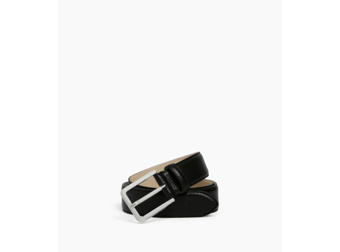 Ceinture homme avec boucle rectangle en cuir grainé