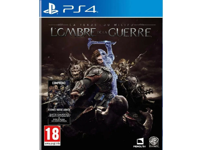 Jeu Ps4 la Terre Du Milieu L'ombre de Guerre