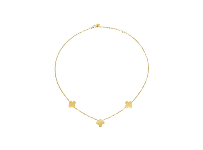 Collier Arthus Bertrand Trois Trèfles en or jaune poli