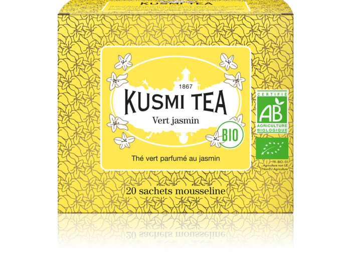 Thés Aromatisés Verts Vert jasmin Bio - Etui 20 sachets mousseline - 40gr