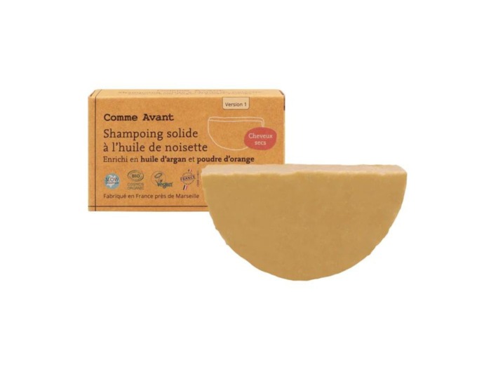 Shampoing solide enrichi en huile d'argan pour cheveux secs - Comme Avant