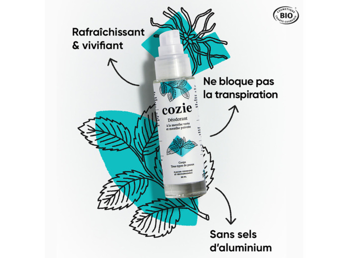Déodorant à la menthe verte et menthe poivrée - COZIE