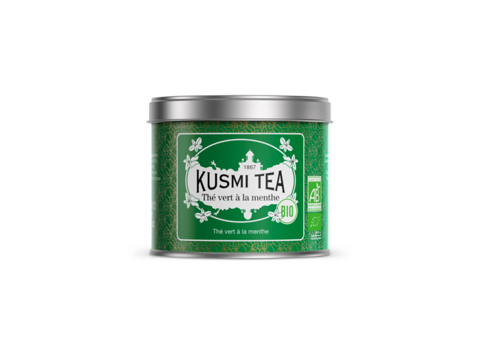 Thés Aromatisés Verts Thé vert à la menthe Bio - Boîte métal - 100gr