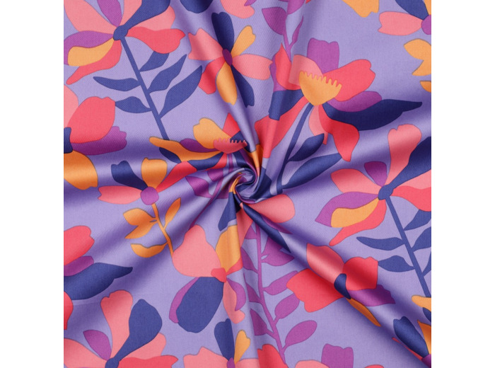 Nerida Hansen - Satin de Coton "Cloverdale" Bleu Indigo