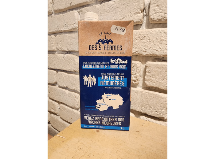 Briquet de lait des 5 fermes