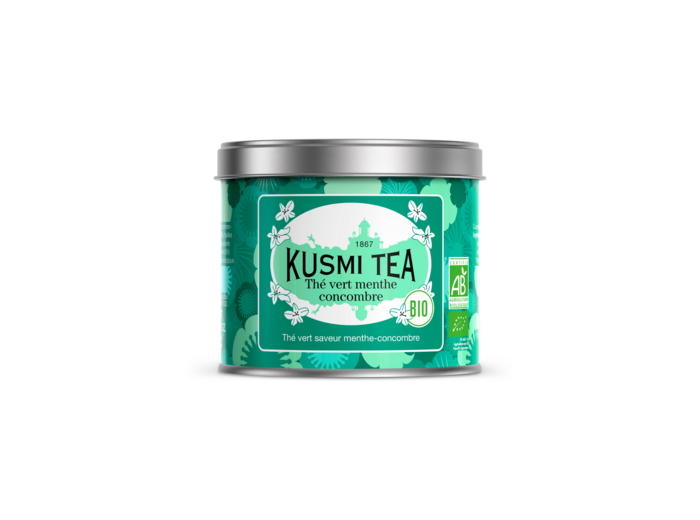 Thés Aromatisés Verts Thé vert menthe-concombre bio - Boîte métal 100gr