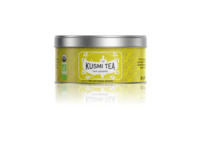 Thés Aromatisés Verts Vert Amande bio - Boîte métal 20 gr