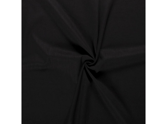 Sélection Coup de coudre - Tissu Toile Fine de Ramie Aspect Lin Uni Couleur Noir