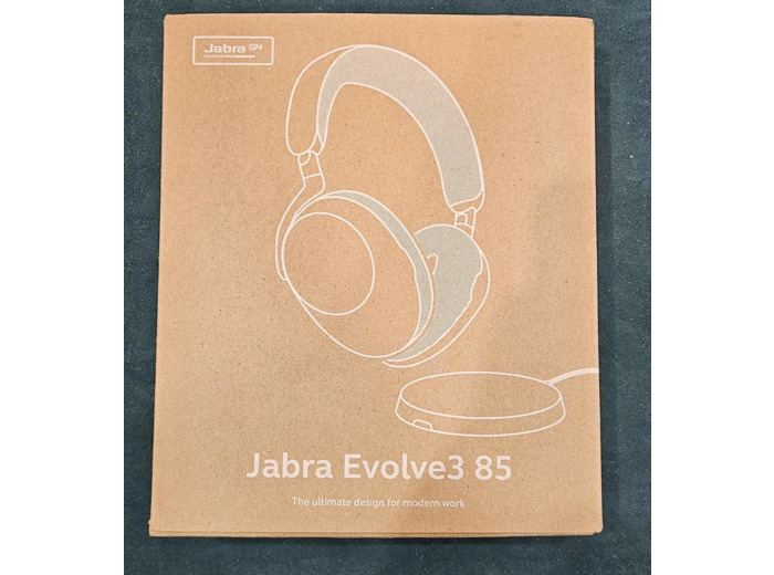 Jabra Evolve3 85 MS - Micro - casque - circum - aural - Bluetooth - sans fil - Suppresseur de bruit actif - jack 3,5mm, USB - A via adaptateur Bluetooth - isolation acoustique - noir - Certifié pour Microsoft Teams