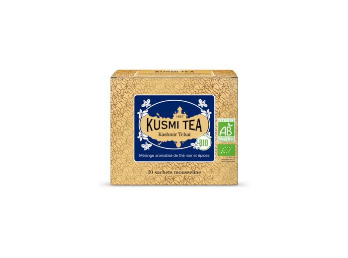 Mélanges Historiques Noirs Kashmir Tchaï bio - Etui 20 sachets mousseline - 40gr