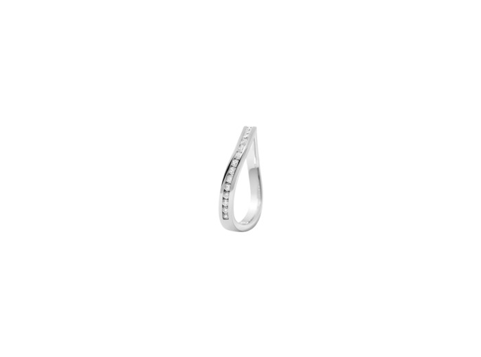 Bague Murat Seine en argent rhodié et oxyde de zirconium