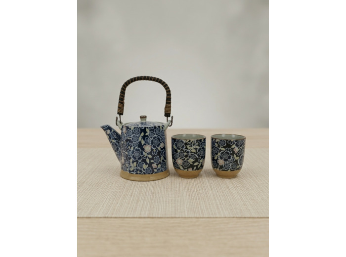 COFFRET THÉIÈRE JAPONAISE & 2 TASSES SAKURA