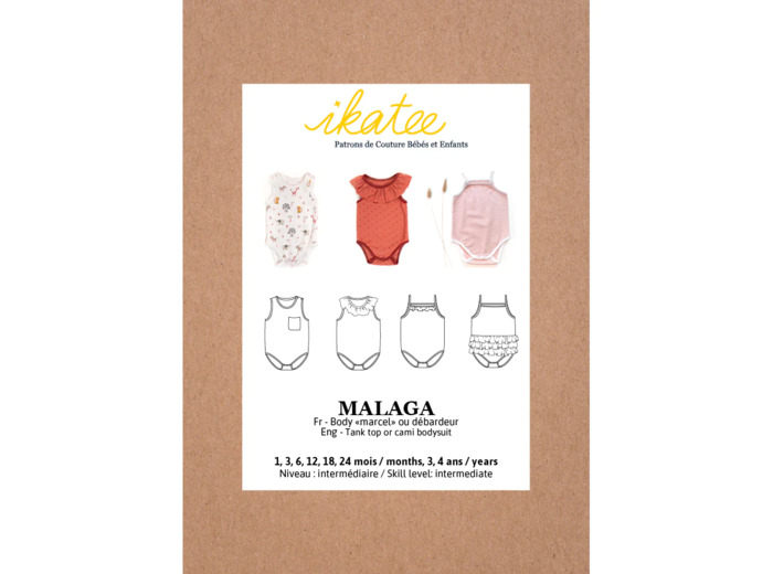 Ikatee – Patron Enfant Body "Malaga" de 1 mois à 4 ans