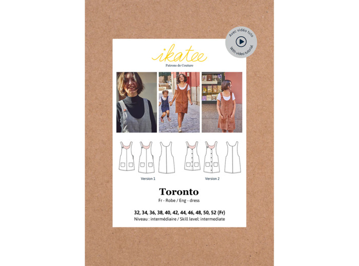 Ikatee – Patron Femme Robe "Toronto" du 32 au 52