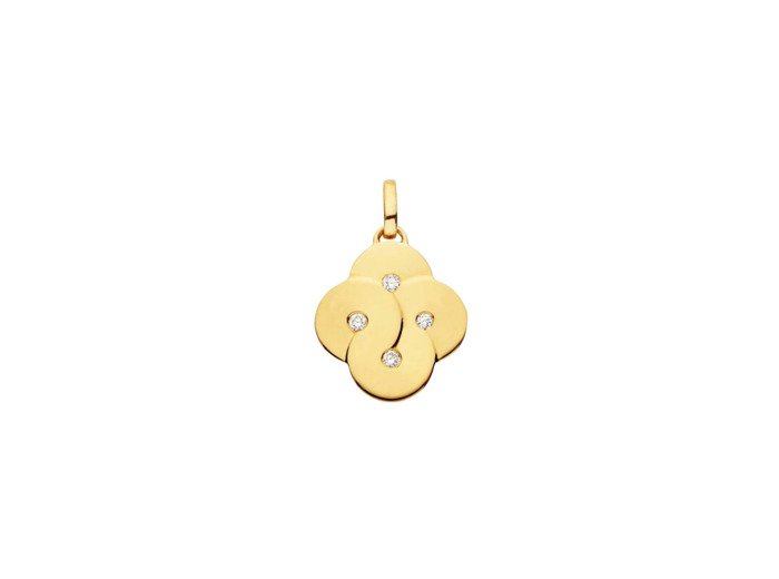 Pendentif Arthus Bertrand en or jaune et diamants