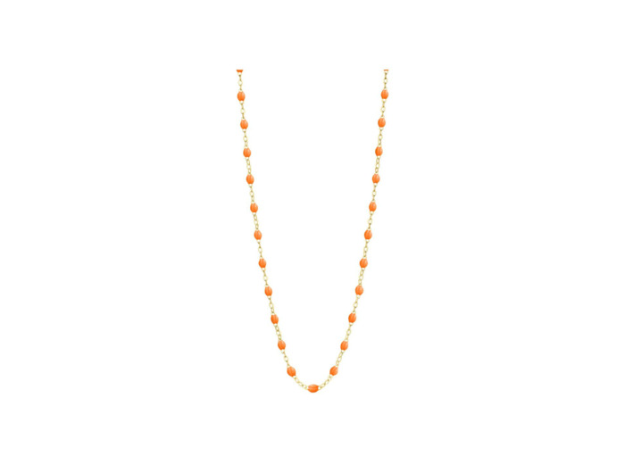 Collier Gigi Clozeau Classique en or jaune et résine mandarine, 50cm